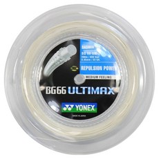 YONEX 羽毛球腸線 66 Ulti 200m BG66 ULTIMAX-2, 白色的