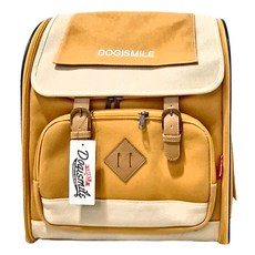 Dogismile 姆名聯名款 DS經典帆布後背包 黃褐色, 57 x 17 x 30cm, 1個