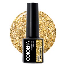 Colorpia 一步式亮片凝膠指甲, 1個, G012 閃耀金, 6g