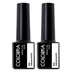 Colorpia 一步式單色凝膠指甲, 2個, 005 奶油白, 6g