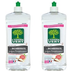 L'ARBRE VERT 濃縮洗碗精 葡萄柚香 添加小蘇打配方, 750ml, 2個