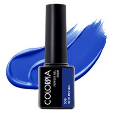 Colorpia 一步式純色凝膠指甲油, 1個, 008 深海藍, 6g