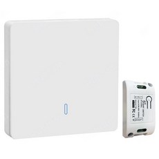 Neon 台灣霓虹 單開雙切隨意貼免佈線電源開關 平滑工藝, 1組