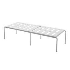 KOTI 廚房可伸縮分層置物架 ABS材質 網格濾水孔, 白色, 1個