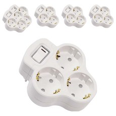 써보니 크로버형 스위치 멀티탭 3구 16A, 6개