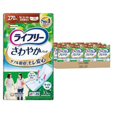 unicharm 嬌聯 Lifree Sawayaka 長時間安心防漏尿片 270cc 34cm 10片 16包/箱, 16包