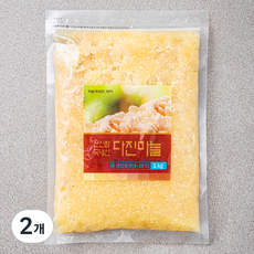 신신팜 국내산 다진마늘 파우치형, 1kg, 2개