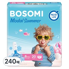 보솜이 모달썸머 팬티형 기저귀 남여공용, 240매, 점보형(2XL)