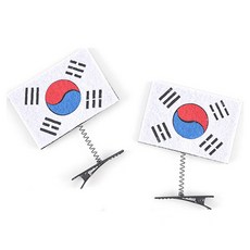 PARTYSHOW 太極旗髮夾 2入, 混合色, 2套