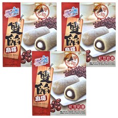 YUKI&LOVE 雪之戀 雙餡麻糬 紅豆奶香, 台灣名物 MOCHI ROLL, 300g, 3盒