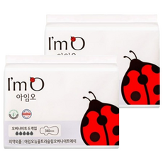 i'm O 超薄蝶翼夜用A, 夜用型(350mm), 6片, 2盒