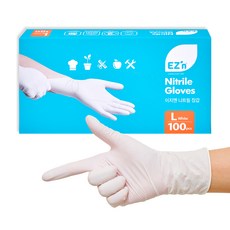 EZ'n 丁腈手套 3.5g 100入, 白色, 大, 1個