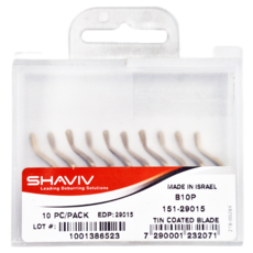 SHAVIV B type 修邊刀刃 鍍鈦 B10P, 80 x 65 x 9mm, 1組