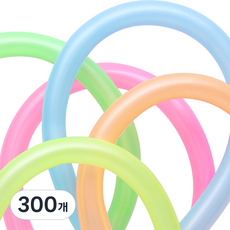 셈퍼텍스 네온혼합 요술 풍선 260S, 랜덤발송, 300개