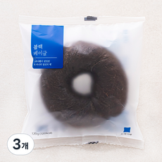 도제식빵 블랙 베이글, 120g, 1개입, 3개