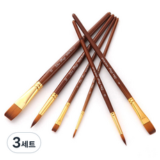 Edenstol專業水彩畫筆 棕色, 3組, 6種