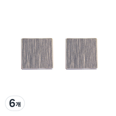 콩 나무질감 사각 콘택트렌즈 케이스, 골드, 6개