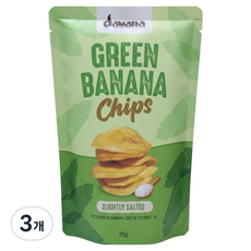 다바나 소금 그린 바나나칩, 85g, 3개