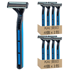 KAI 貝印 BESTY EX手動刮鬍刀附蓋, 4個裝, 2包