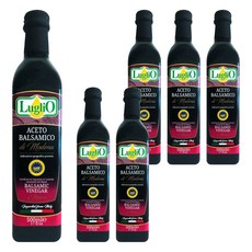 LugliO 4星級巴薩米克葡萄醋 義大利原裝進口 口感醇厚 酸甜適中 適用於沙拉、肉類等各式料理, 500ml, 6瓶