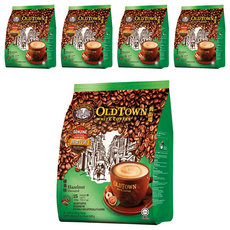 OLDTOWN WHITE COFFEE 舊街場白咖啡 3合1榛果味白咖啡 經典白咖啡融入榛果香味, 35g, 15包, 5袋