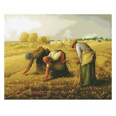 디클레어 액자 캔버스형 보석십자수 DIY 키트 40 x 50 cm, 이삭줍는사람들, 1세트