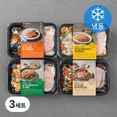 바르닭 바른도시락3 닭가슴살햄 도시락 250g x 2종 + 260g x 2종세트 (냉동), 1.02kg, 3세트