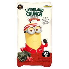 MANJUN 韓國小小兵海苔 火辣口味, 4.5g, 9個