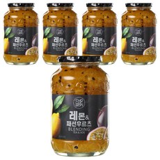 CHOLOCWON 檸檬百香水果茶沖泡醬, 1kg, 1罐, 5罐