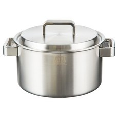 에이엠티 인덕션 프로 스텐 통5중 양수 냄비 316Ti, 24cm, 실버, 1개