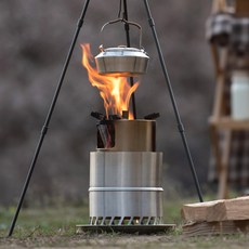 IDOOGEN 火箭木柴露營爐 可折疊式柴火爐, 1個