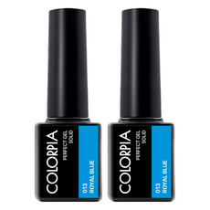 Colorpia 一步式純色凝膠指甲油, 2個, 013 寶藍色, 6g