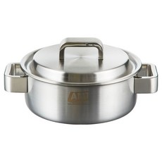 에이엠티 인덕션 프로 스텐 통5중 전골 냄비 316Ti, 18cm, 실버, 1개
