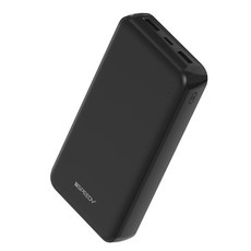 스피디 슬림 듀얼 20000 보조배터리 + C타입 케이블, 블랙, SPE-B22PCPPB200A