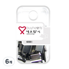 buyhearts 銀刃髮夾, 6個, 特大