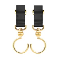 마니또 스타일러 스핀 유모차 걸이, 골드 블랙, 2개