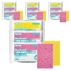 GIBONE 纖維素菜瓜布 等級1 泡泡清潔 隨機出貨, 2入, 12套