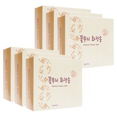 棉質花卉圖案化妝棉, 250件, 6個