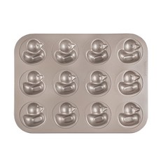 Hanomad 嘎嘎鴨 瑪德蓮烤盤 12孔 金色