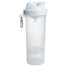 SmartShake 雙層搖搖杯 帶篩粉網, 純淨白, 500ml, 1個