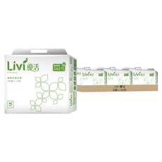 LIVI 優活 抽取式衛生紙, 10包, 6袋