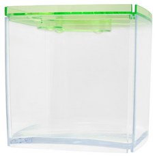 ISTA 伊士達 摩登造型缸四角缸 可堆疊迷你水族箱, 綠色, 1個