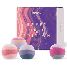 KUNDAL 昆黛爾 泡泡沐浴球4入禮盒, 800g, 1盒