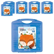 monizoo 手提包蠟筆 藍色, 55色, 6個