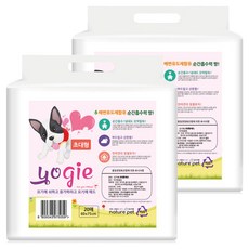 Yogie 超大型寵物尿布墊, 20張, 2個