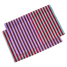 듀센듀센 듀얼 스트라이프 플레이스매트, 시나몬, 1개, 45.72 x 30.48 cm