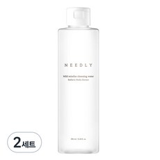 Needly 溫和膠束卸妝水 390ml + 多功能化妝棉孔型 100p 套裝, 2組