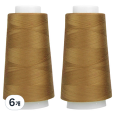 유니크 프리미엄 OWL 코아사 45수 2합 실, 33 골드브라운, 6개