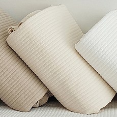 鬆緊帶式60支棉純色保潔墊, 象牙白