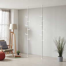 衣架專家 Smith 頂天立地掛衣架 2入, 白色